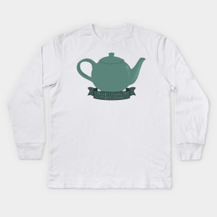 Jim and Pam Teapot From Office I Think I Made The Right Choice Kids Long Sleeve T-Shirt